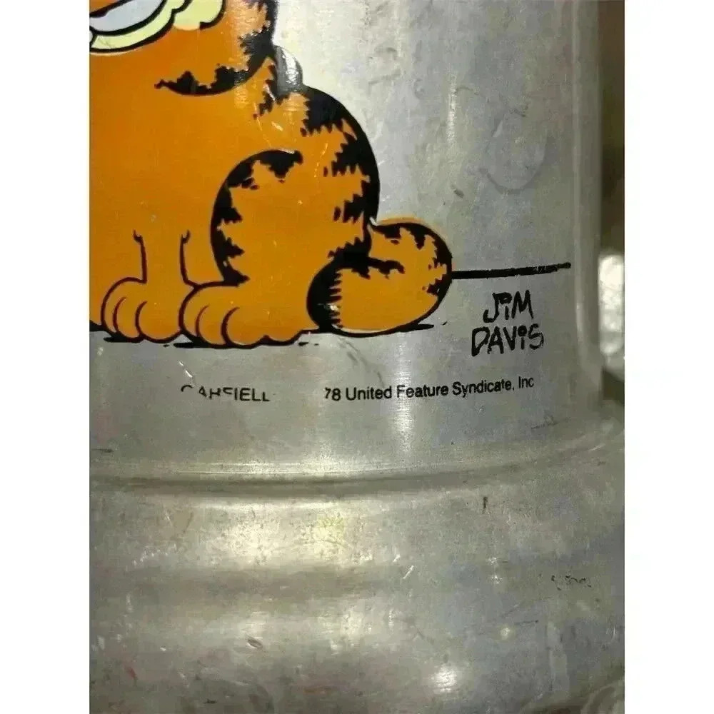Vintage 1978 Garfield Pewter & Glass Mug/Stein Collectible Cartoon Theme - Picture 4 of 6